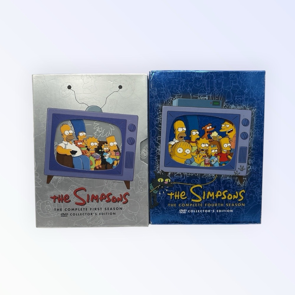 The Simpsons Complete 1st And 4th Season DVD Box Set Lot Complete